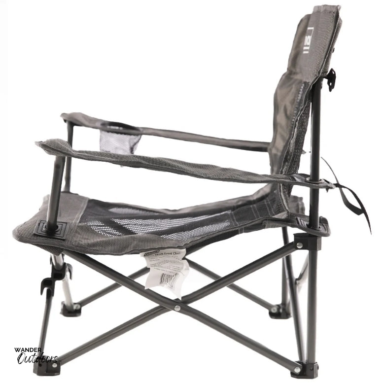 Coleman Deluxe Event Mesh Quad Chair Side View