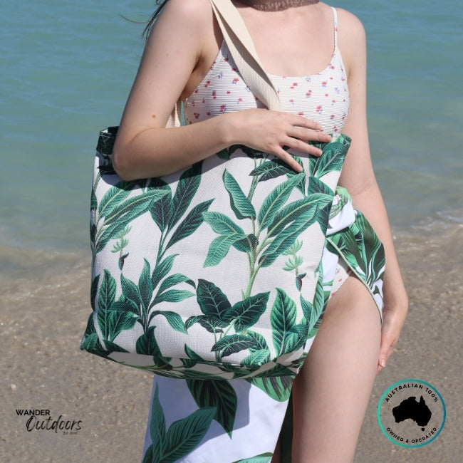 Good Vibes Co. Canvas Beach Bag