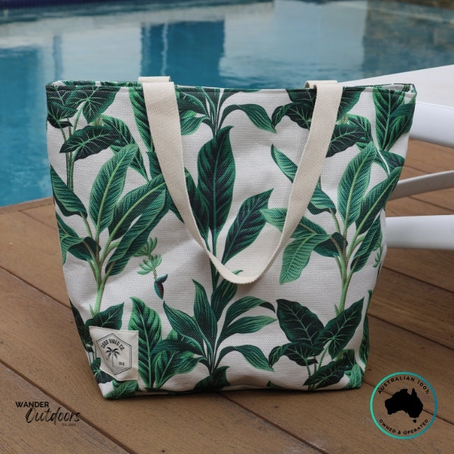Good Vibes Co. Canvas Beach Bag