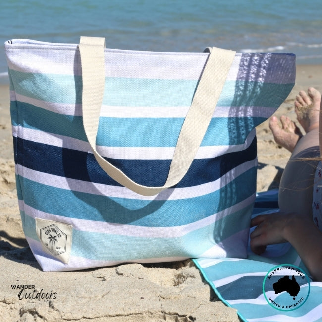 Good Vibes Co. Canvas Beach Bag
