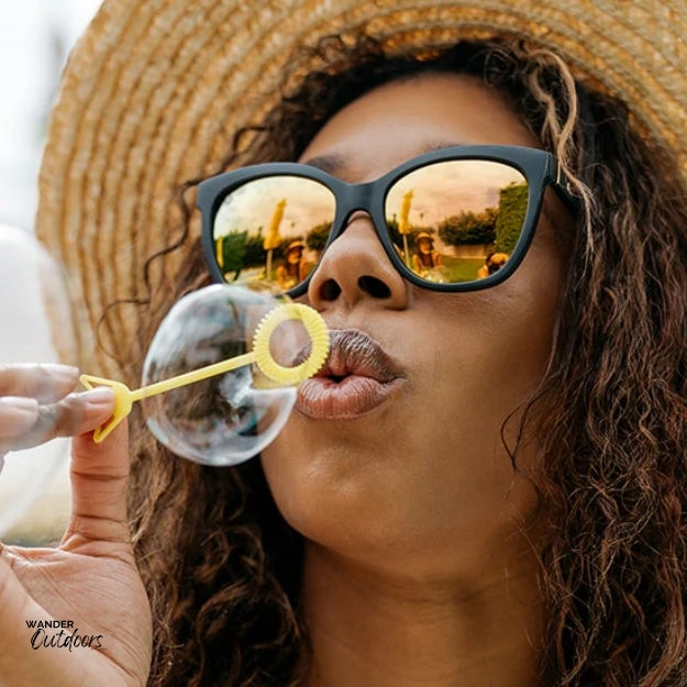 Affordable Knockaround Deja View Sunglasses Matte Black Rose Gold Fun Bubbles Model