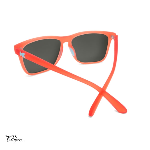Unisex affordable Knockaround Fast Lanes Sport Sunglasses fruit punch aqua rear frame view