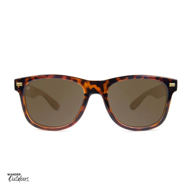 Knockaround Fort Knocks Sunglasses Glossy Tortoise Shell Amber Front On View