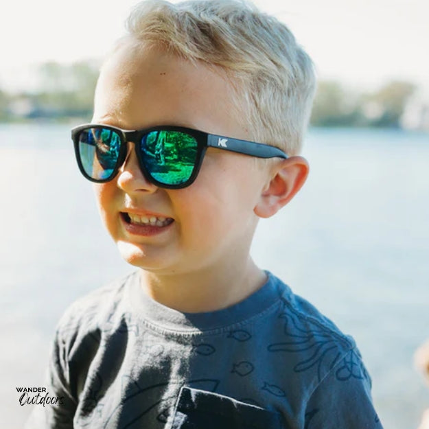 Knockaround Kids Premiums Sunglasses Black Green Moonshine at Lake