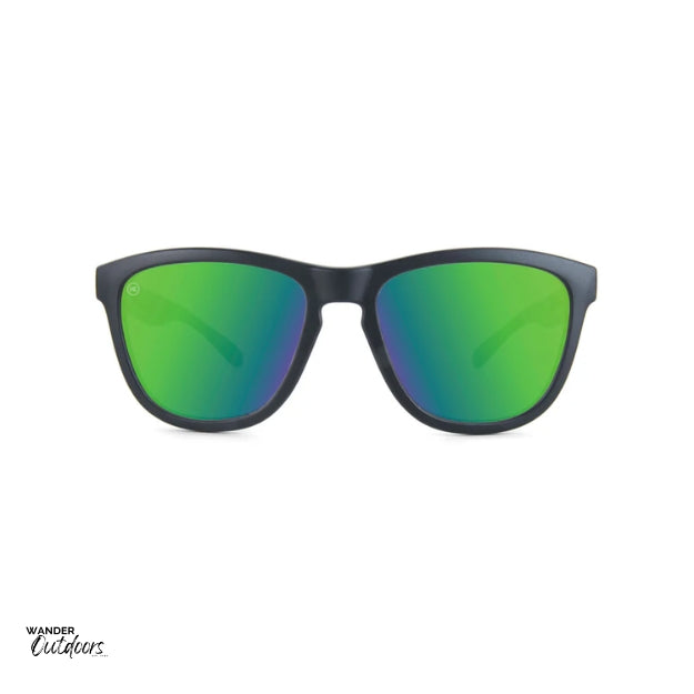 Knockaround Kids Premiums Sunglasses Black Green Moonshine Front View