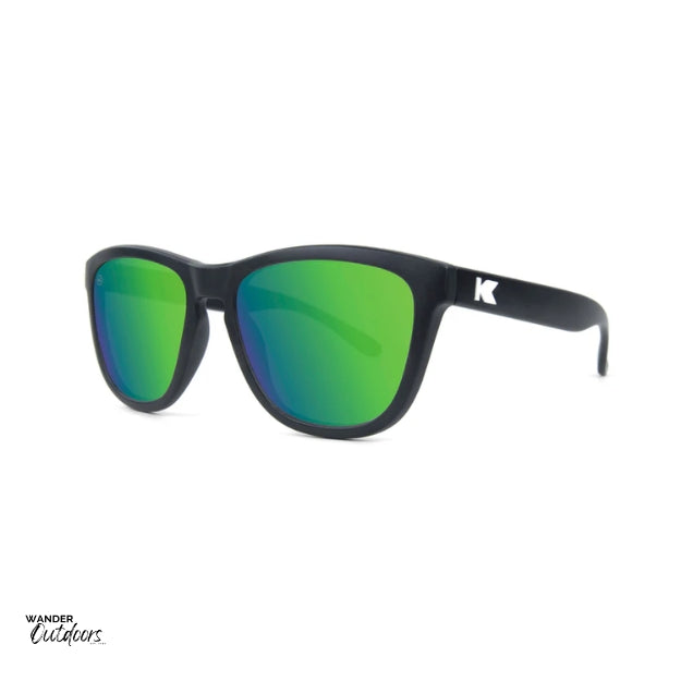 Knockaround Kids Premiums Sunglasses Black Green Moonshine Side View