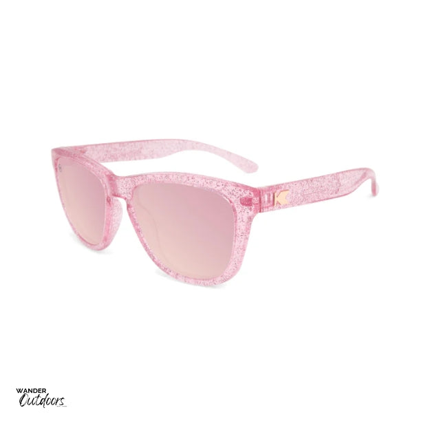 Knockaround Kids Premiums Sunglasses Pink Sparkles Flyover