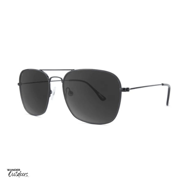 Unisex Affordable Knockaround Mount Evans Sunglasses Black Smoke Side View