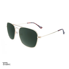 Unisex Affordable Knockaround Mount Evans Sunglasses Gold Aviator Green Flyover