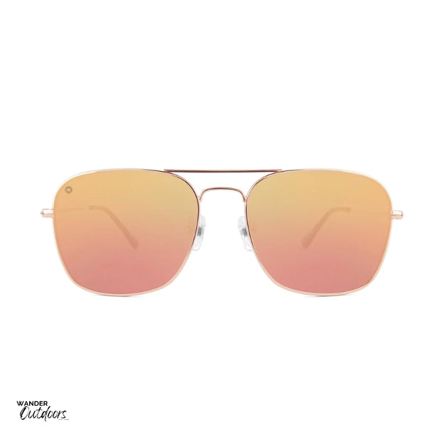 Unisex Affordable Knockaround Mount Evans Sunglasses Rose Gold Copper Front on View