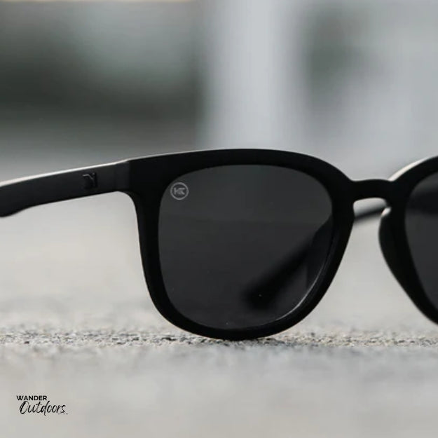 Knockaround Paso Robles Sunglasses Black on Black Close Up