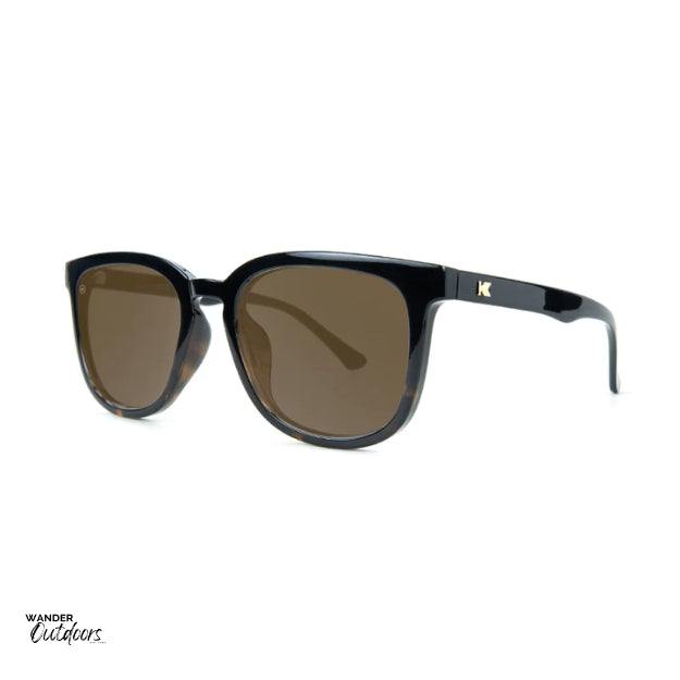 Knockaround Paso Robles Sunglasses Glossy Black Tortoise Shell Fade Side View