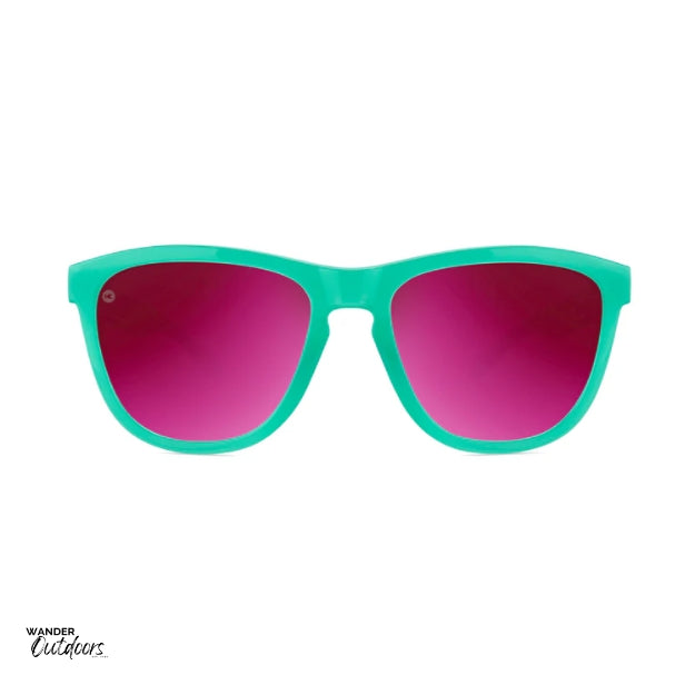 Knockaround Premiums Sport Sunglasses Aquamarine Fuschia Front View