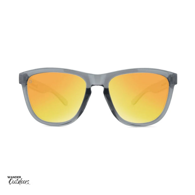 Knockaround Premiums Sport Sunglasses Clear Grey Sunset Front View