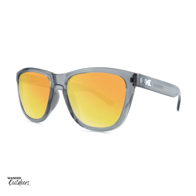 Knockaround Premiums Sport Sunglasses Clear Grey Sunset Side View