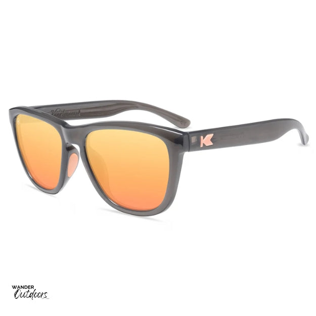 Knockaround Premiums Sport Sunglasses Jelly Grey Peach Flyover