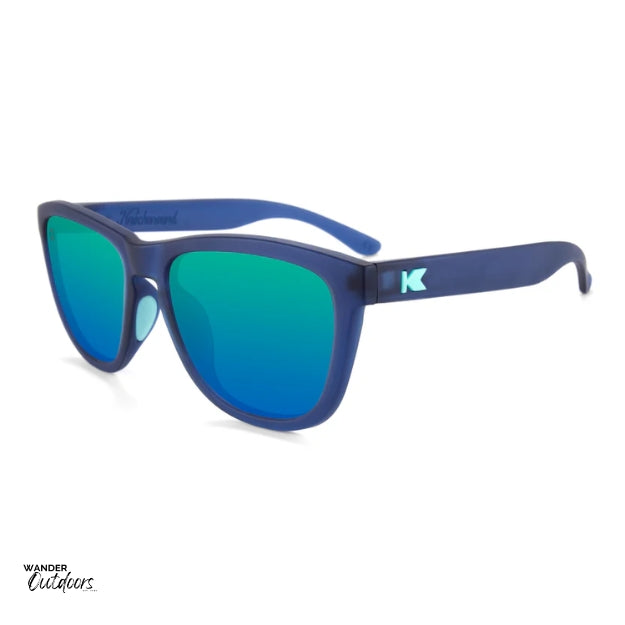 Knockaround Premiums Sport Sunglasses Rubberised Navy Mint Flyover