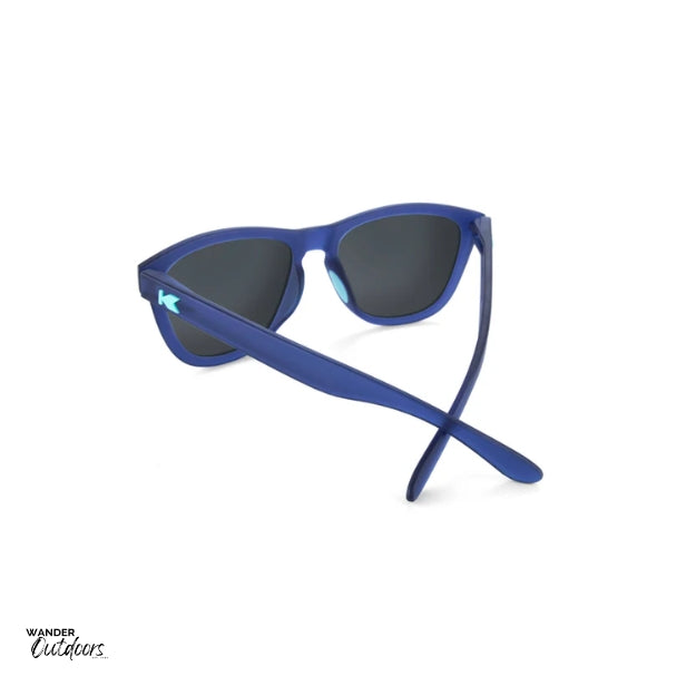 Knockaround Premiums Sport Sunglasses Rubberised Navy Mint Rear View