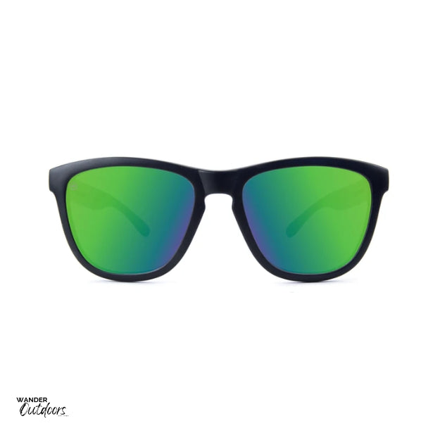 Knockaround Premiums Sunglasses Black Green Moonshine Frontn View