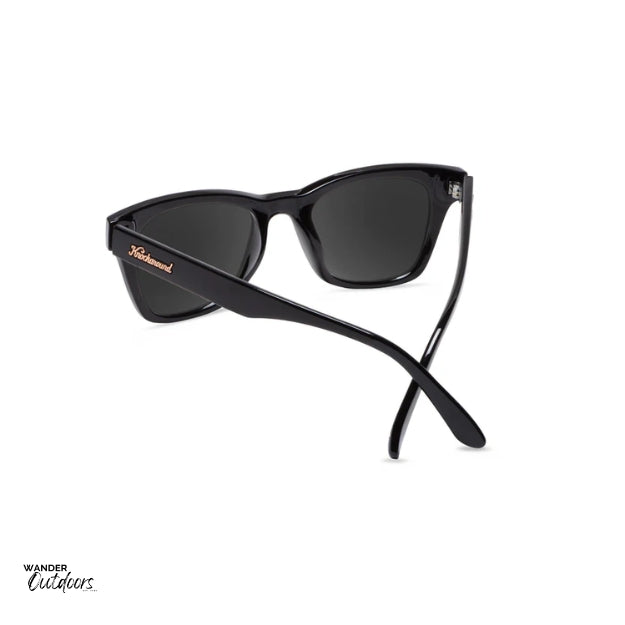Unisex Knockaround Seventy Nines Sunglasses Glossy Black Peach Rear View