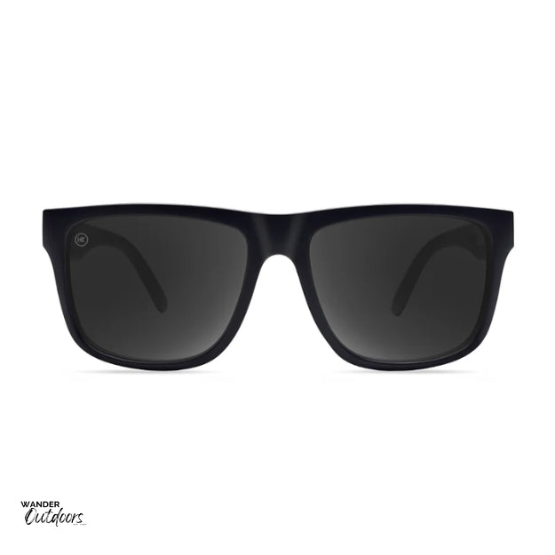 Affordable Unisex Knockaround Torrey Pines Sport Sunglasses Black on Black Front View