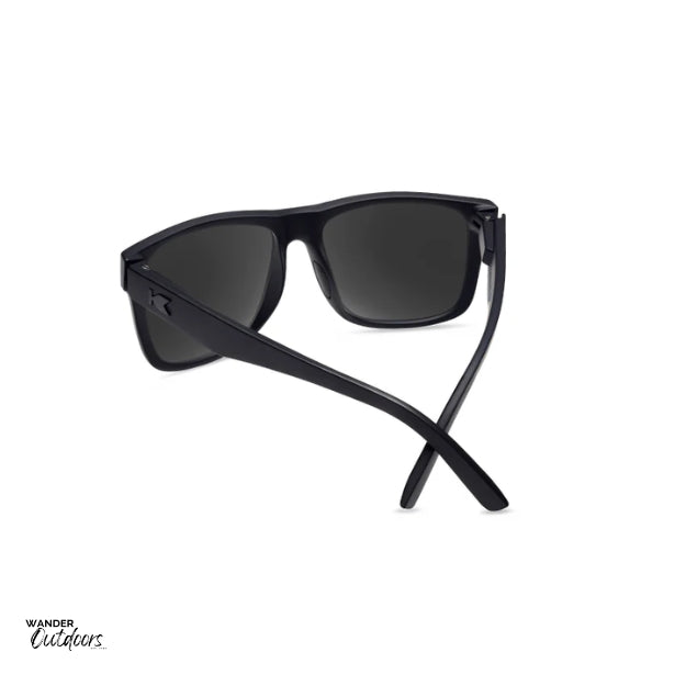 Affordable Unisex Knockaround Torrey Pines Sport Sunglasses Black on Black Rear View