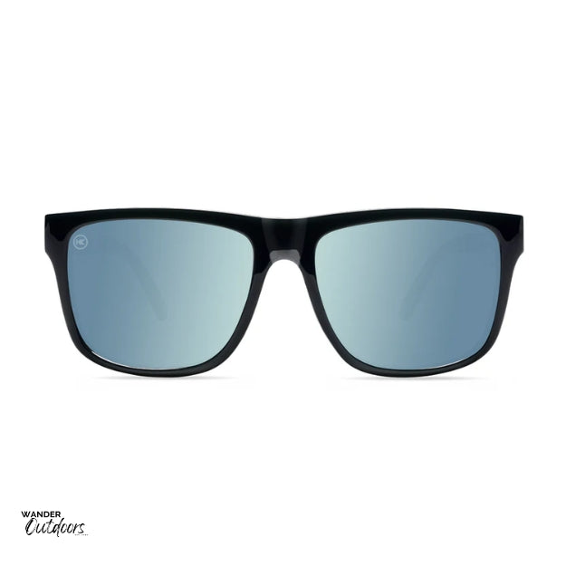 Affordable Unisex Knockaround Torrey Pines Sport Sunglasses Jelly Black Sky Blue Front View