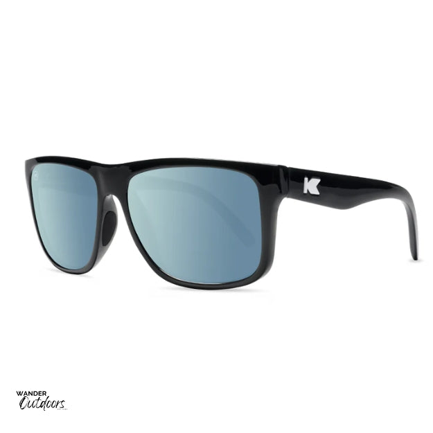 Affordable Unisex Knockaround Torrey Pines Sport Sunglasses Jelly Black Sky Blue SIde View