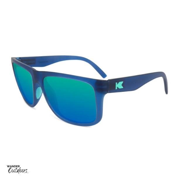 Affordable Unisex Knockaround Torrey Pines Sport Sunglasses Rubberised Navy Mint Flyover