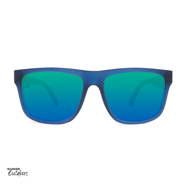 Affordable Unisex Knockaround Torrey Pines Sport Sunglasses Rubberised Navy Mint Front View