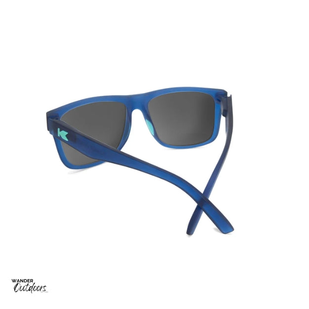 Affordable Unisex Knockaround Torrey Pines Sport Sunglasses Rubberised Navy Mint Rear View