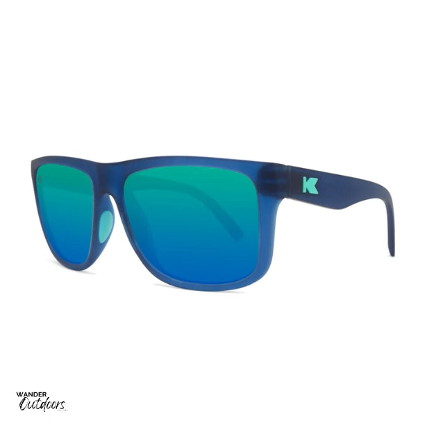 Affordable Unisex Knockaround Torrey Pines Sport Sunglasses Rubberised Navy Mint Side View