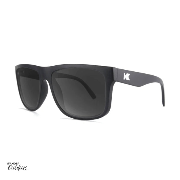 Knockaround Torrey Pines Sunglasses Matte Black Smoke Lenses Side View