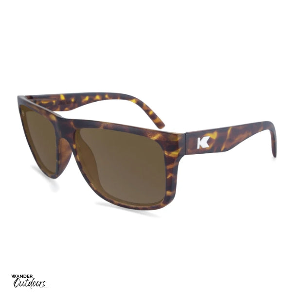 Affordable Unisex Knockaround Torrey Pines Sunglasses Matte Tortoise Shell Amber Flyover