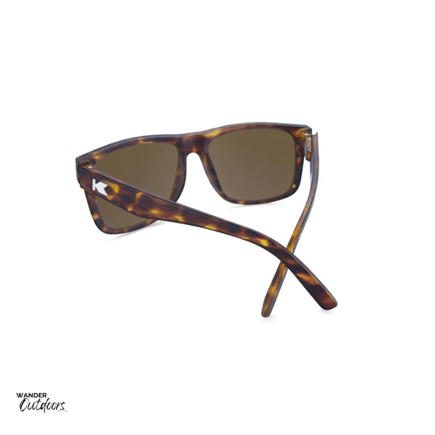 Affordable Unisex Knockaround Torrey Pines Sunglasses Matte Tortoise Shell Amber Rear View