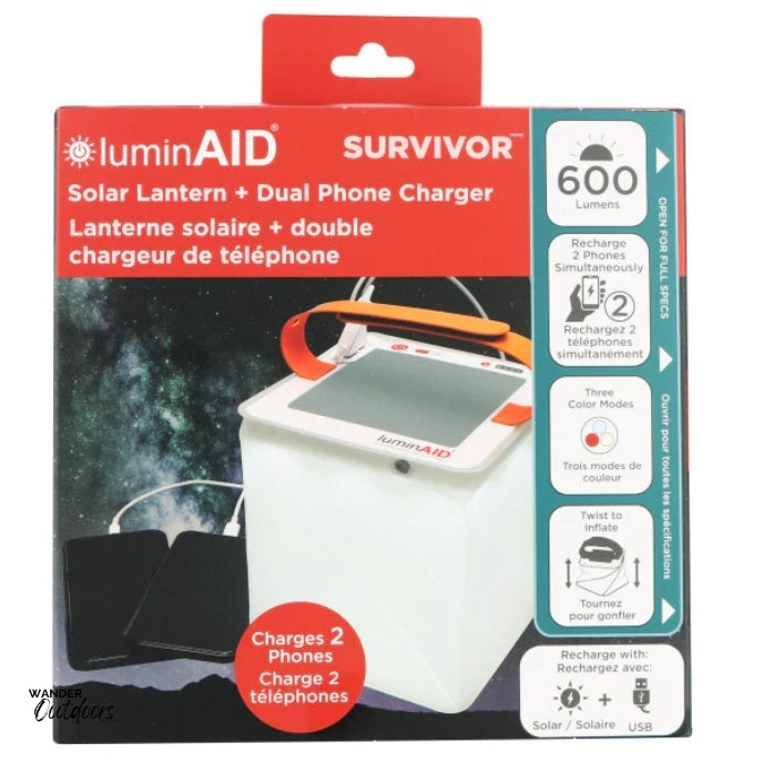 LuminAID Survivor Solar Lantern Packaging Front