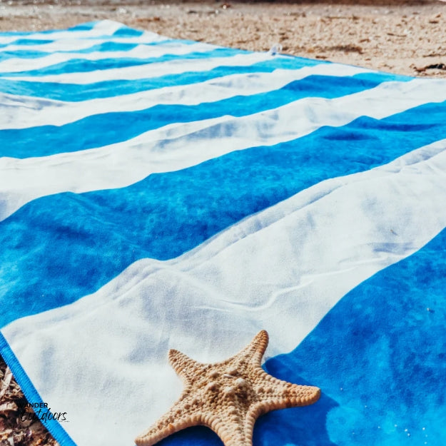 Newlyfe Beach Towel & Pouch Bondi on the beach