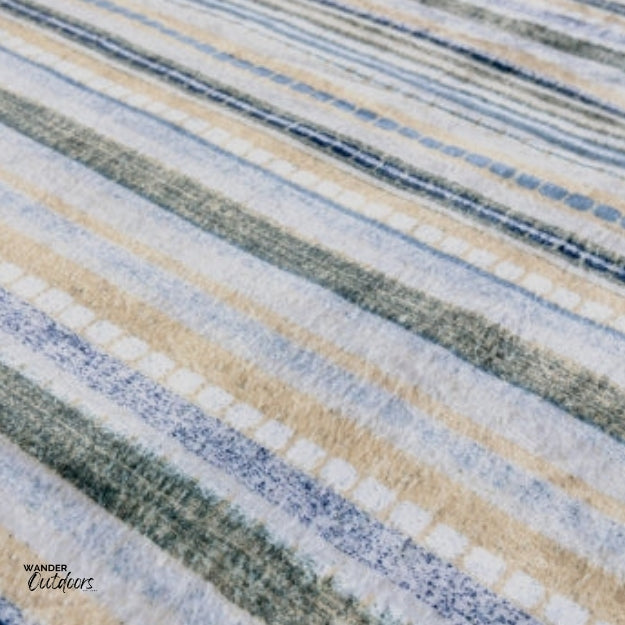 Newlyfe Wearable Fleece Blanket Green Pattern Close Up