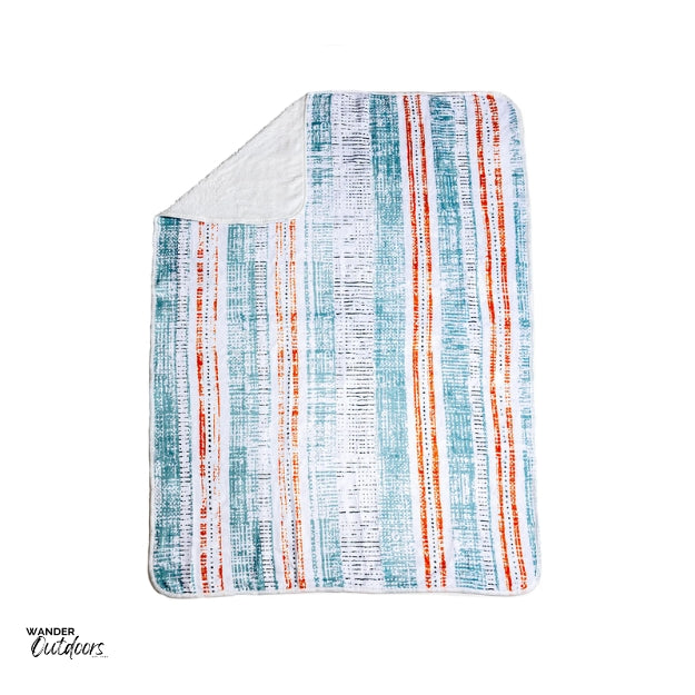 Newlyfe Wearable Fleece Blanket Orange Flat Lay