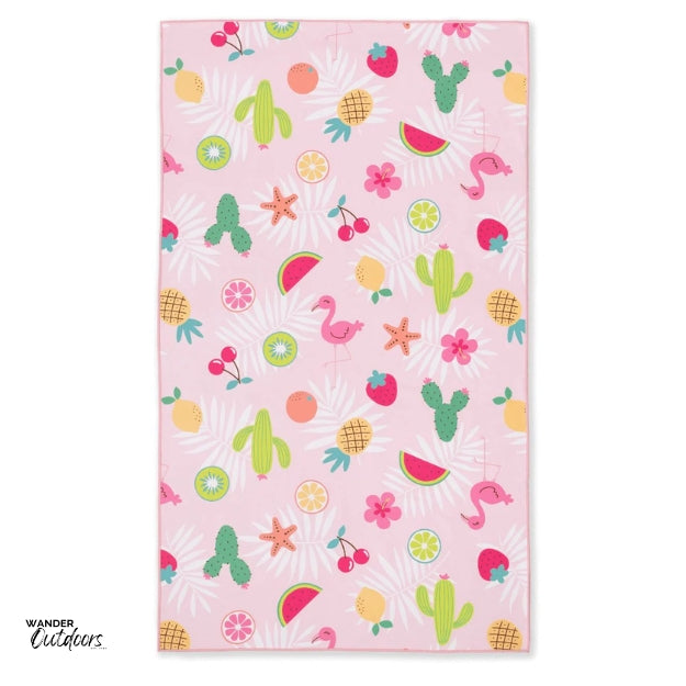 Newlyfe Kids Beach Towel Pinkie Flat Lay