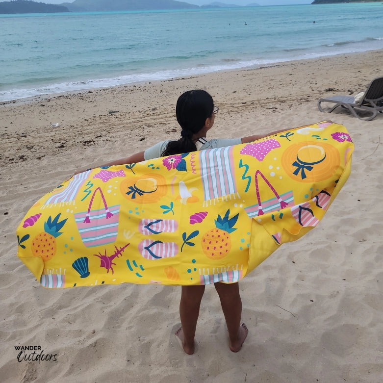 Newlyfe Sand Free Microfibre Beach Towels City at the beach