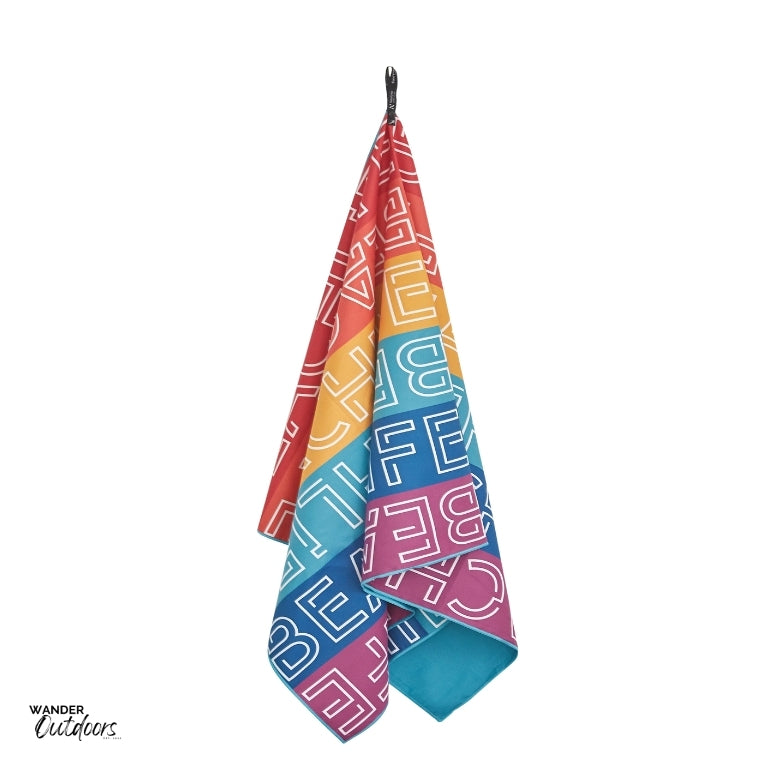 Newlyfe Sand Free Microfibre Beach Towels Manly hanging