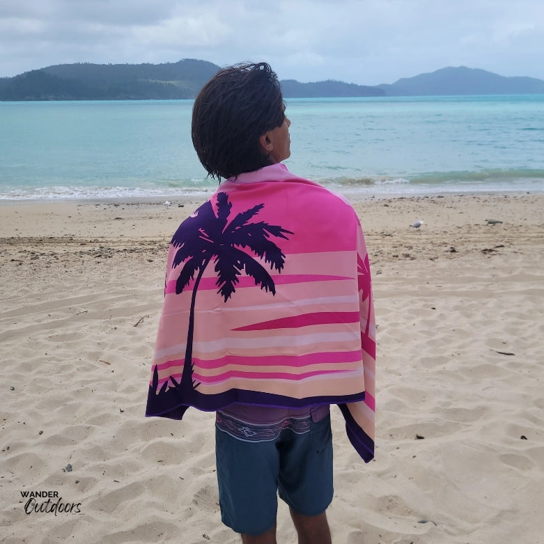 Newlyfe Sand Free Microfibre Beach Towels Mindil at the beach