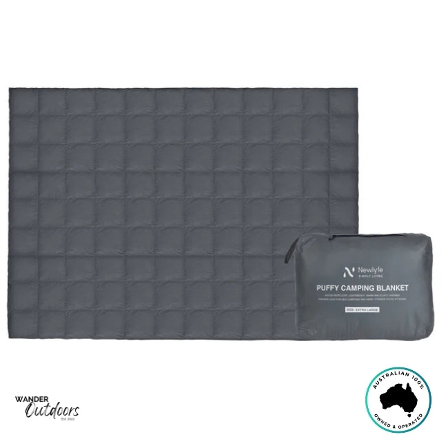 Newlyfe Puffy Camping Blanket Water Repellent Lightweight Outdoor Throw