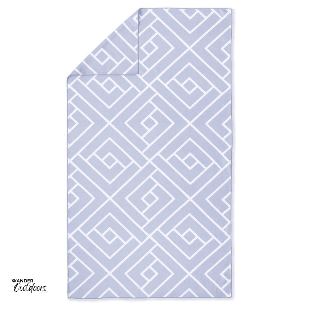 Newlyfe Waffle Weave Bath Towel Flat Lay Blue