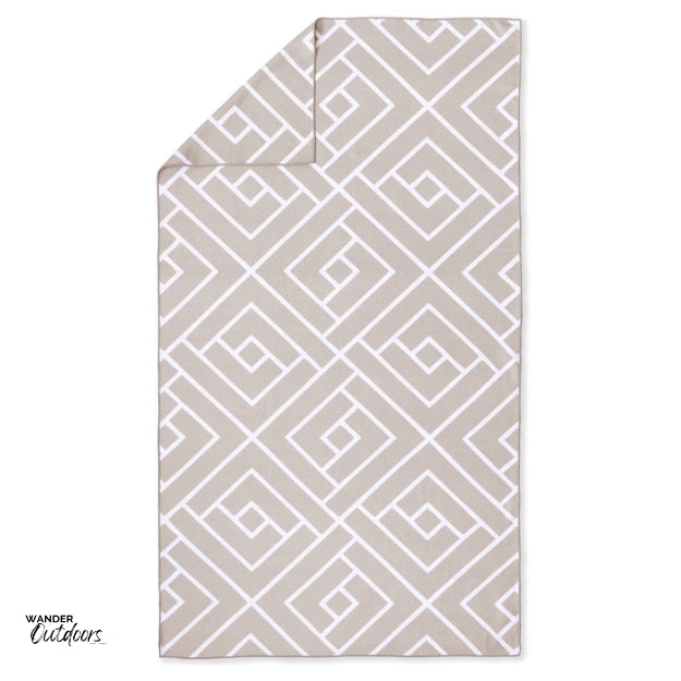 Newlyfe Waffle Weave Bath Towel Sandstone Flat lay