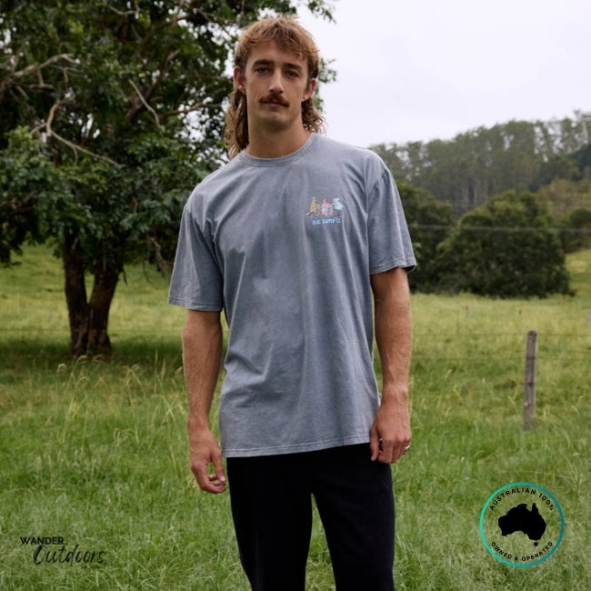 Bush Telly Tee | Relaxed Fit Cotton Campfire T-Shirt Front Full Length