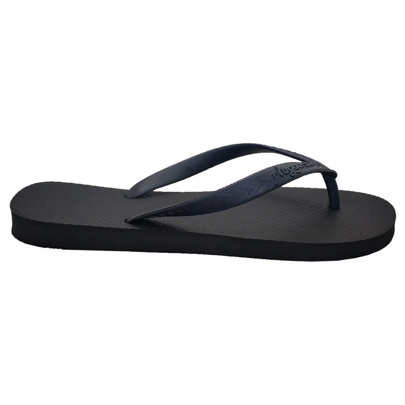 Pluggers Classic Strap Black Thongs - Wander Outdoors