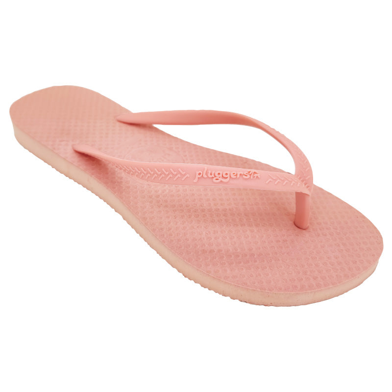 Pluggers Slim Strap Pink Lemonade Thongs - Wander Outdoors