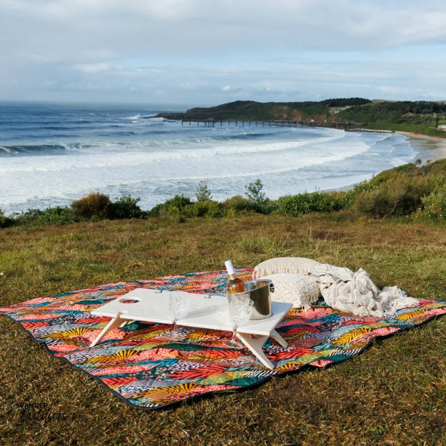 Saltwater Picnic Co Picnic Rug Bright Leaves Beach picnic